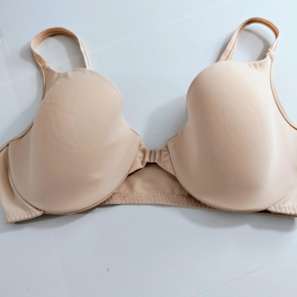 Warner's Nude Front Closure Underwire Smooth T-Shirt Bra 38C - Picture 5 of 6